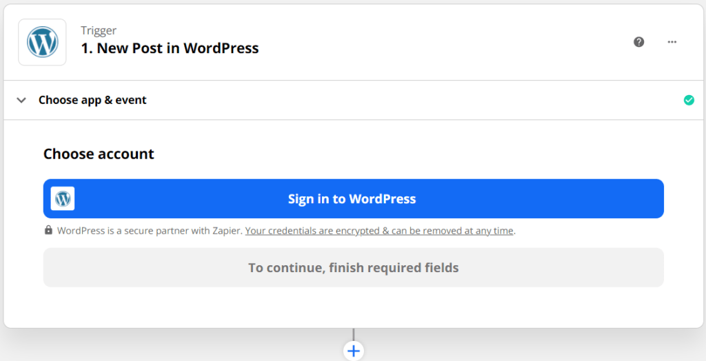 WordPress MongoDB - Sign in